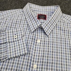Untuckit Mens XL Blue White Plaid Button Up Shirt Wrinkle Free Preppy Normcore